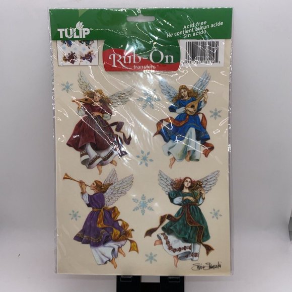 Tulip Rub-on Transfers Christmas Holiday Gorgeous Angels MPD 329 - Picture 1 of 10